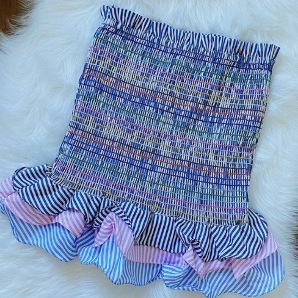 Smocked Ruffle tube top